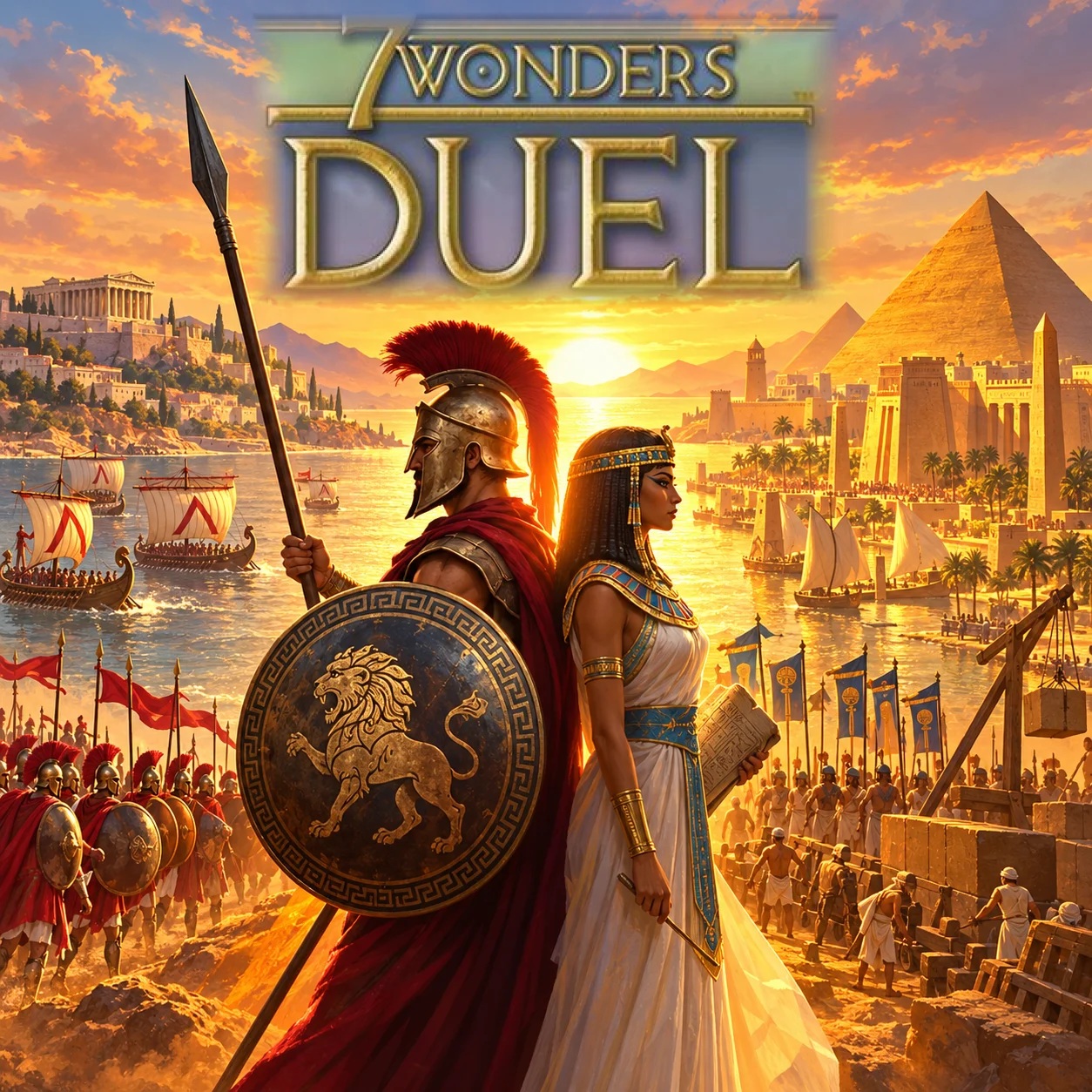 7 Wonders Duel 영문 원제 포함 게임 콘셉트 표지