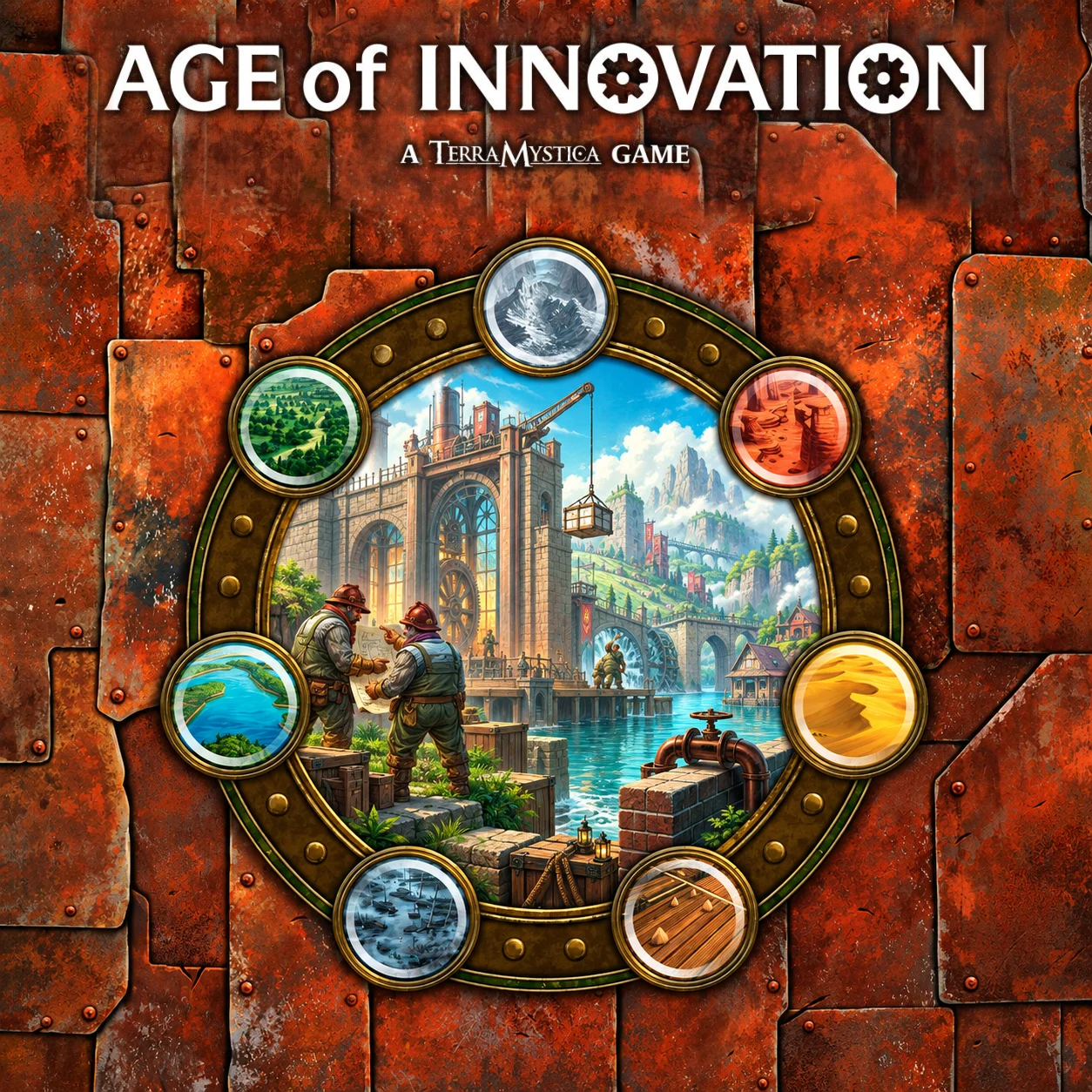 Age of Innovation 영문 원제 포함 게임 콘셉트 표지