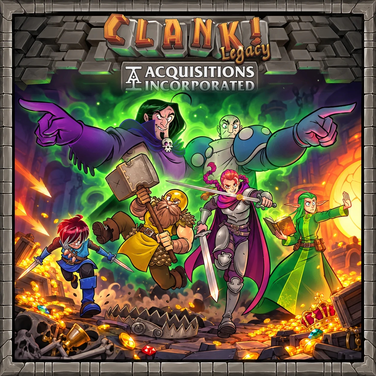 Clank! Legacy: Acquisitions Incorporated 영문 원제 포함 게임 콘셉트 표지