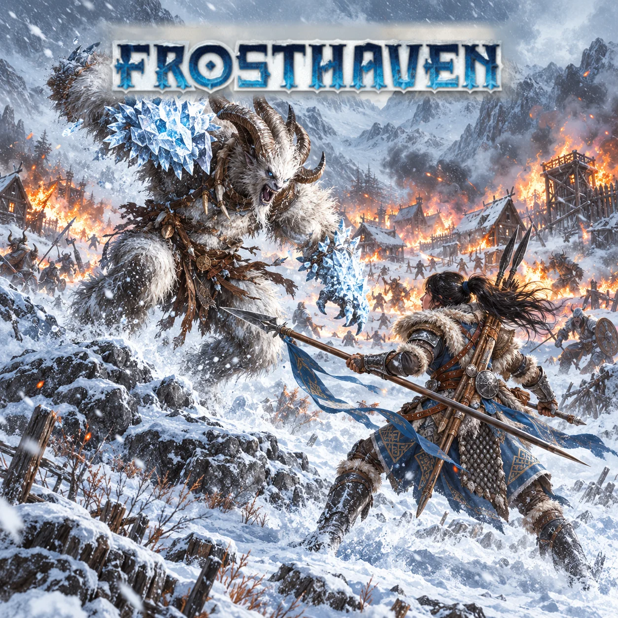 Frosthaven 영문 원제 포함 게임 콘셉트 표지