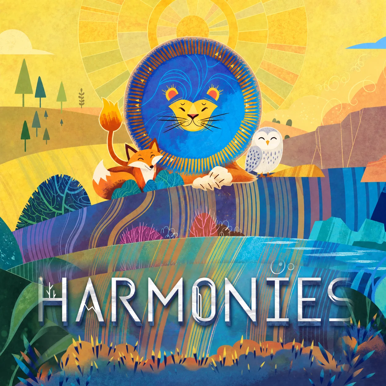 Harmonies 영문 원제 포함 게임 콘셉트 표지