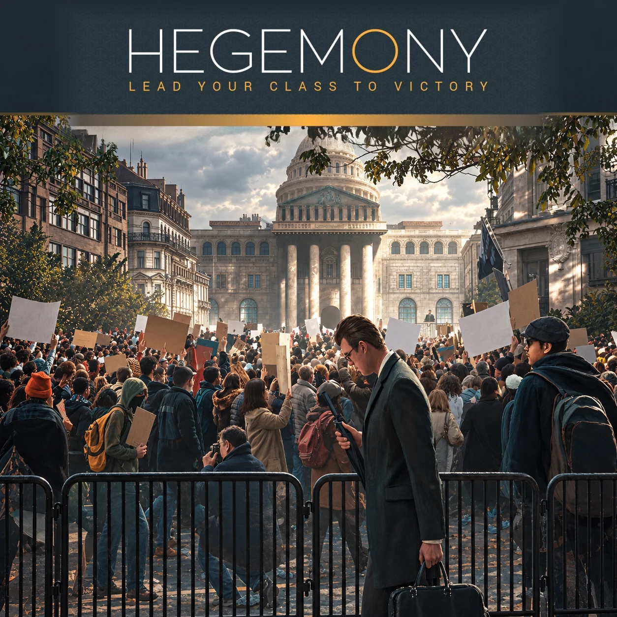 Hegemony: Lead Your Class to Victory 영문 원제 포함 게임 콘셉트 표지