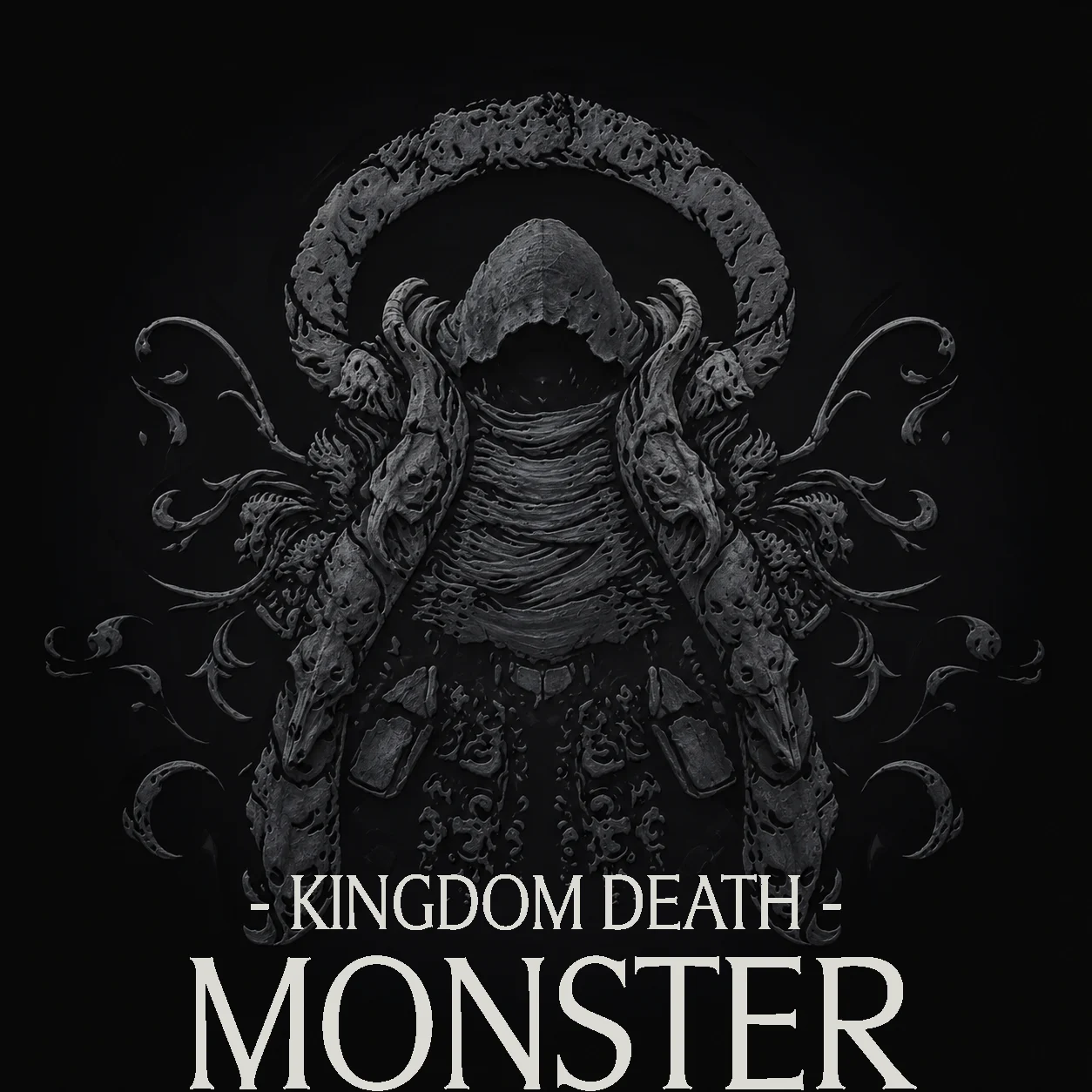 Kingdom Death: Monster 영문 원제 포함 게임 콘셉트 표지