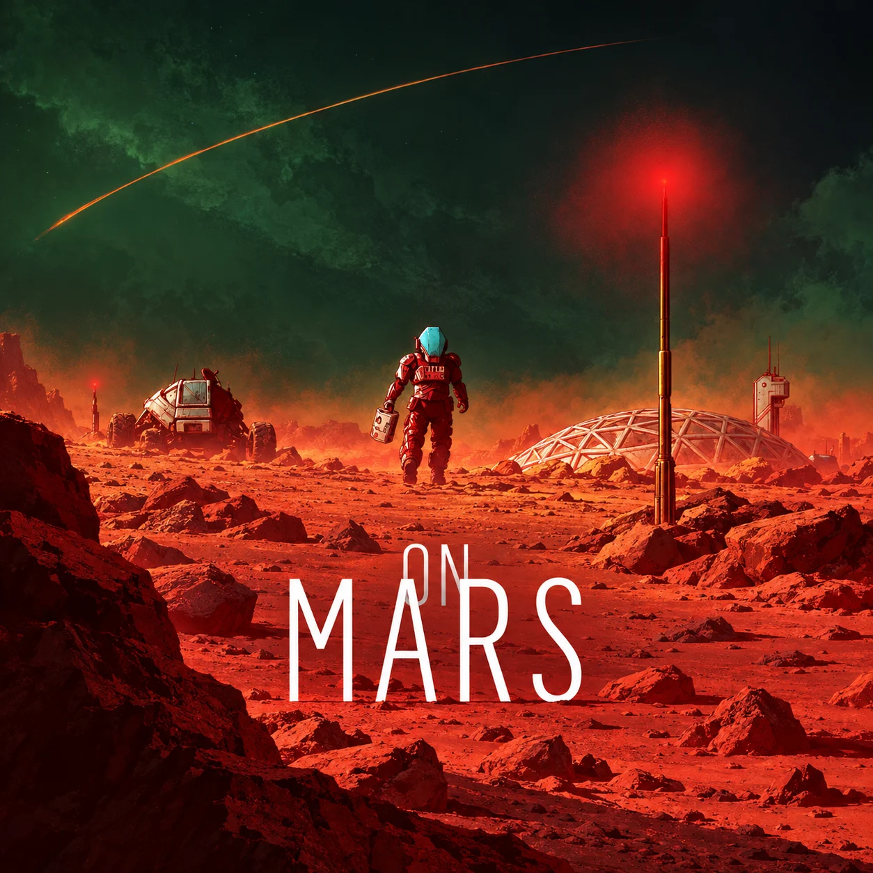 On Mars 영문 원제 포함 게임 콘셉트 표지
