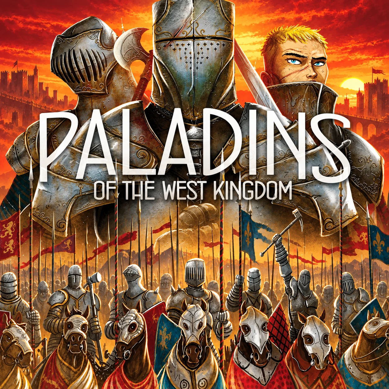 Paladins of the West Kingdom 영문 원제 포함 게임 콘셉트 표지