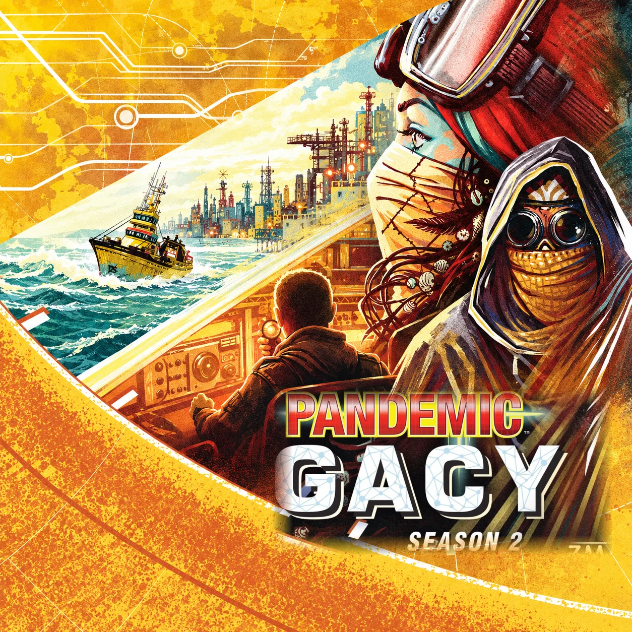 Pandemic Legacy: Season 2 영문 원제 포함 게임 콘셉트 표지