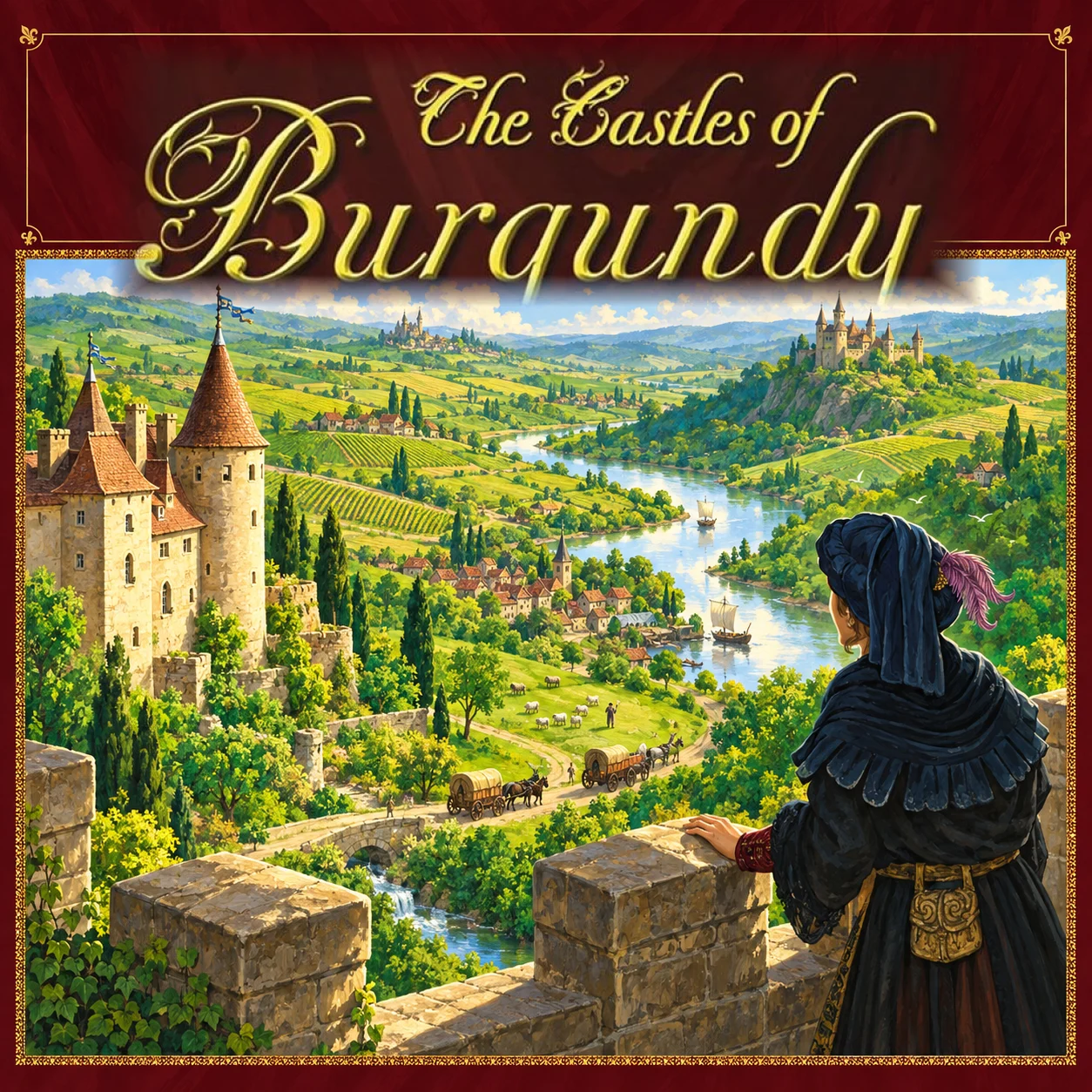 The Castles of Burgundy 영문 원제 포함 게임 콘셉트 표지