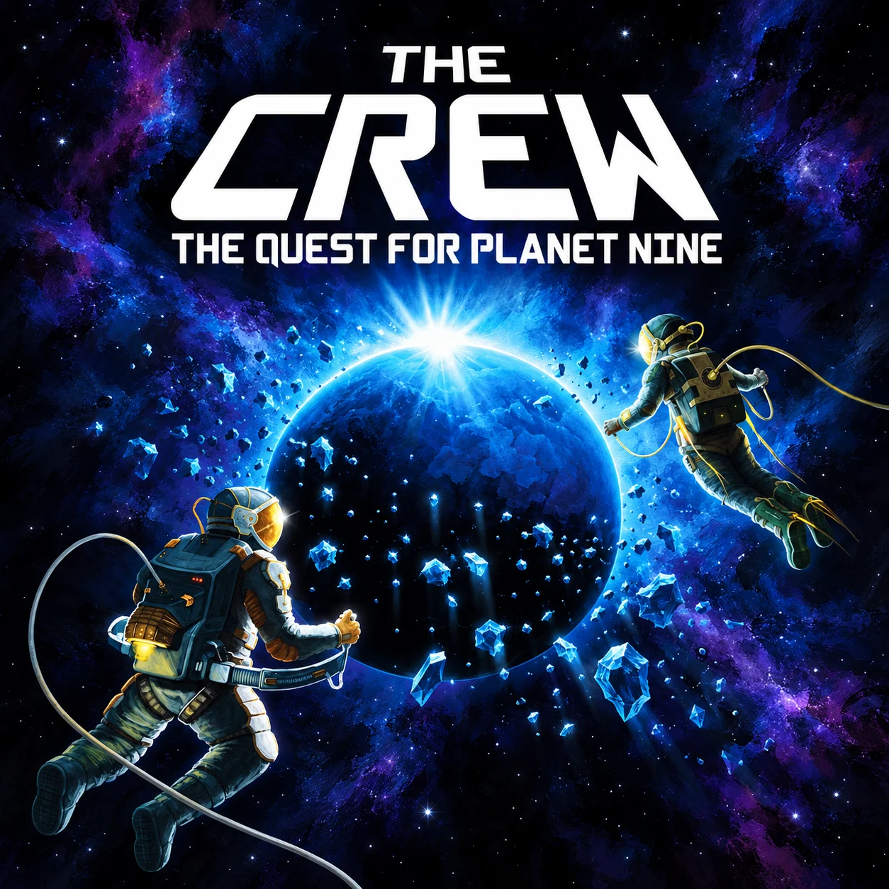 The Crew: The Quest for Planet Nine 영문 원제 포함 게임 콘셉트 표지