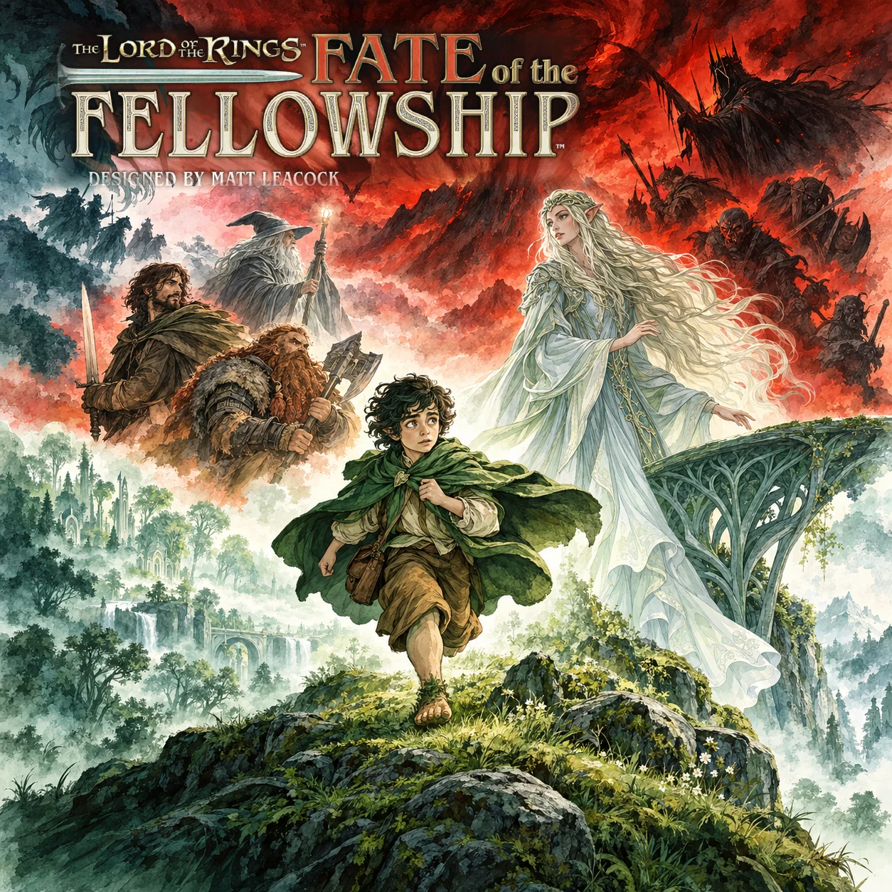 The Lord of the Rings: Fate of the Fellowship 영문 원제 포함 게임 콘셉트 표지