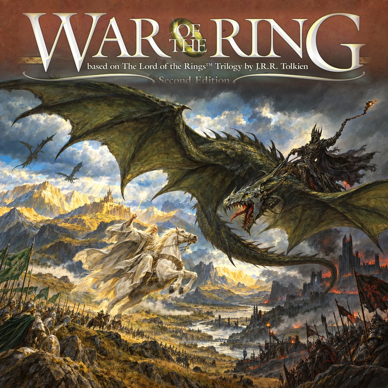 War of the Ring: Second Edition 영문 원제 포함 게임 콘셉트 표지