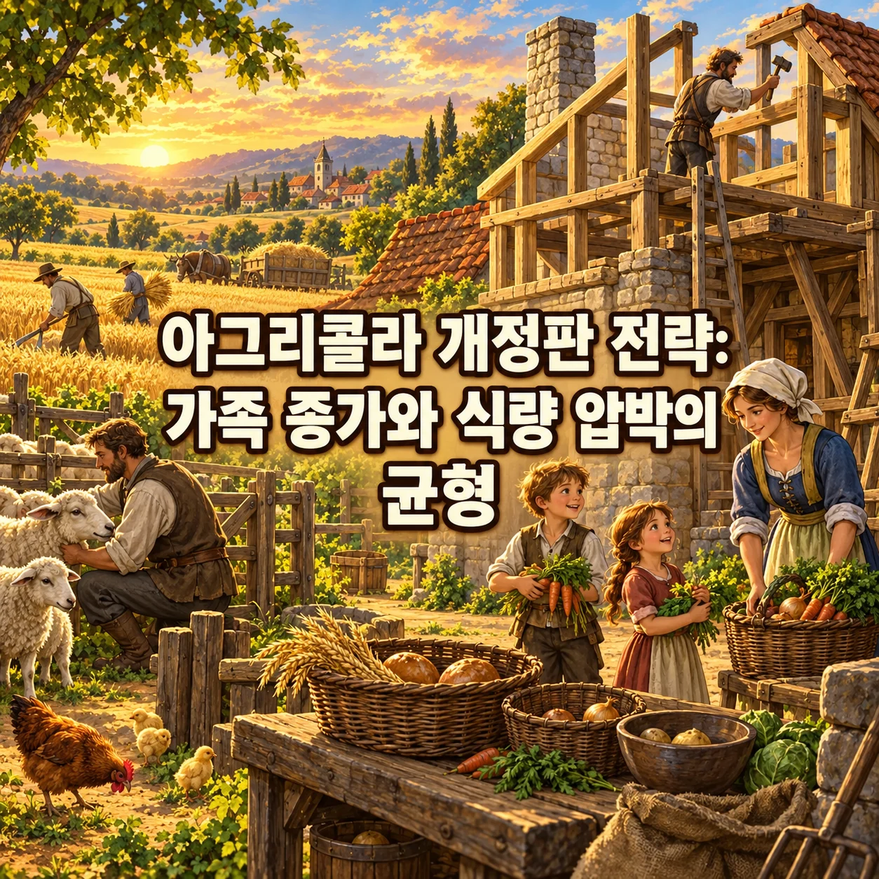 아그리콜라 개정판 전략: 가족 증가와 식량 압박의 균형