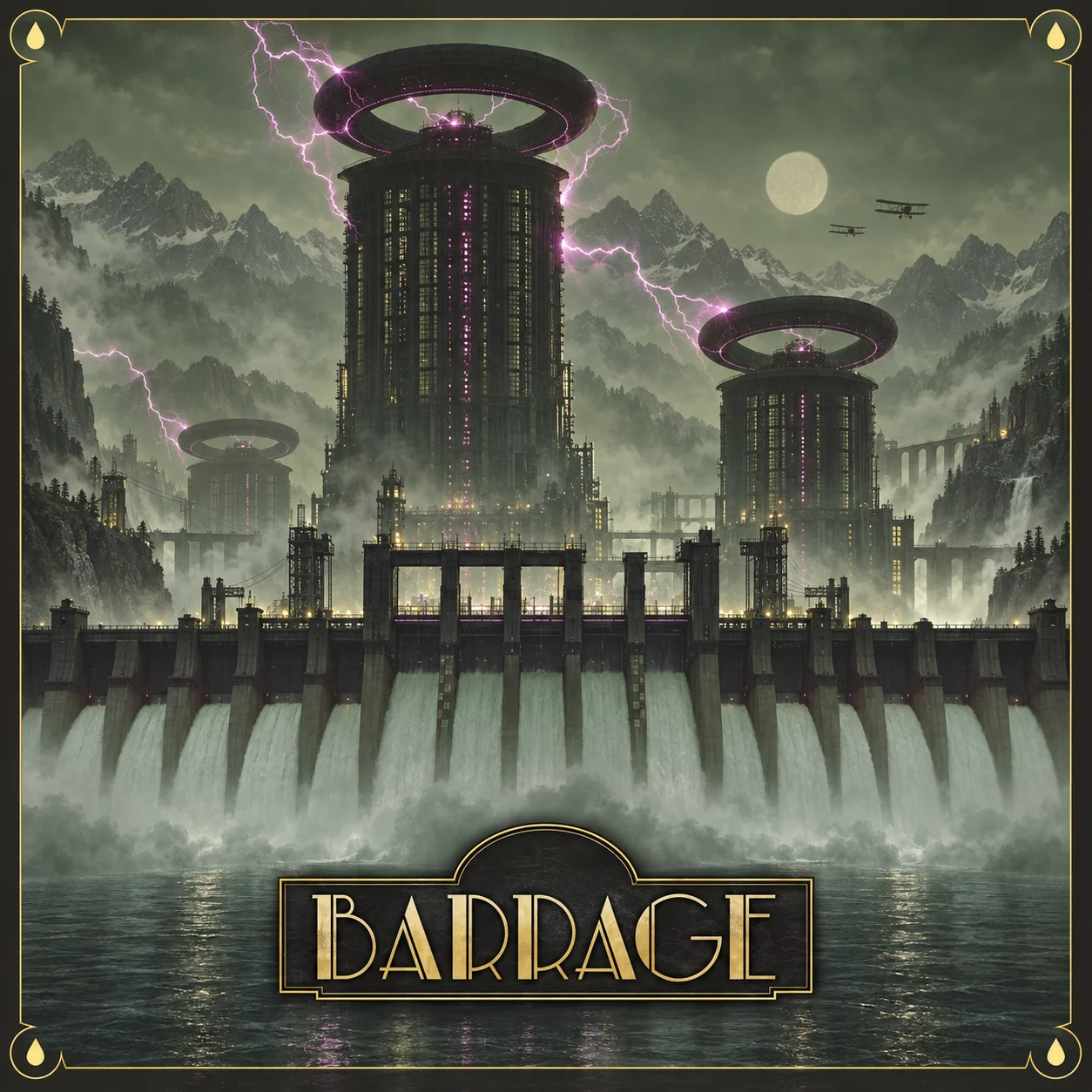 Barrage 영문 원제 포함 게임 콘셉트 표지