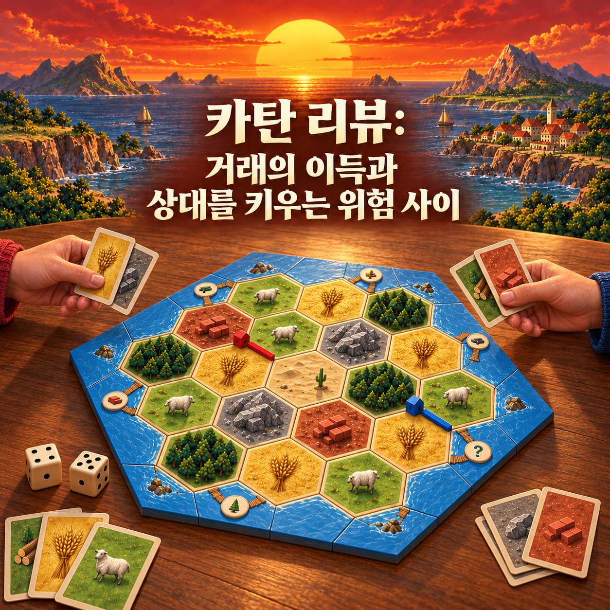 카탄 리뷰: 거래의 이득과 상대를 키우는 위험 사이