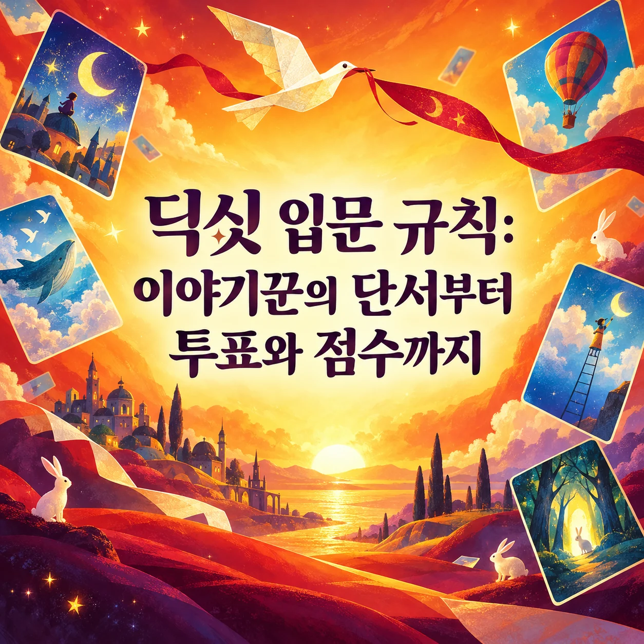 딕싯 입문 규칙: 이야기꾼의 단서부터 투표와 점수까지
