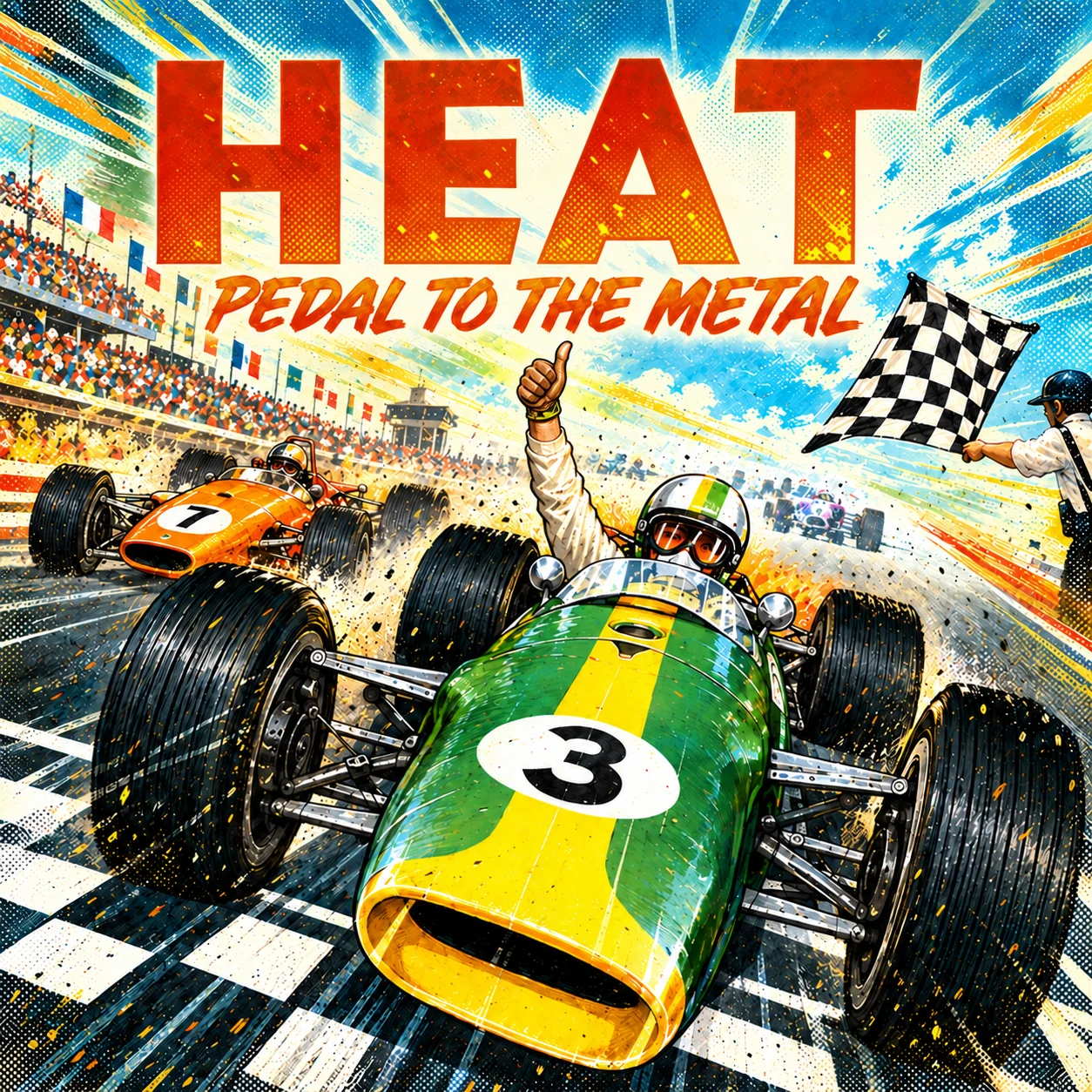 Heat: Pedal to the Metal 영문 원제 포함 게임 콘셉트 표지