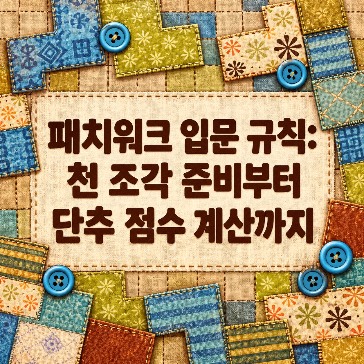 패치워크 입문 규칙: 천 조각 준비부터 단추 점수 계산까지