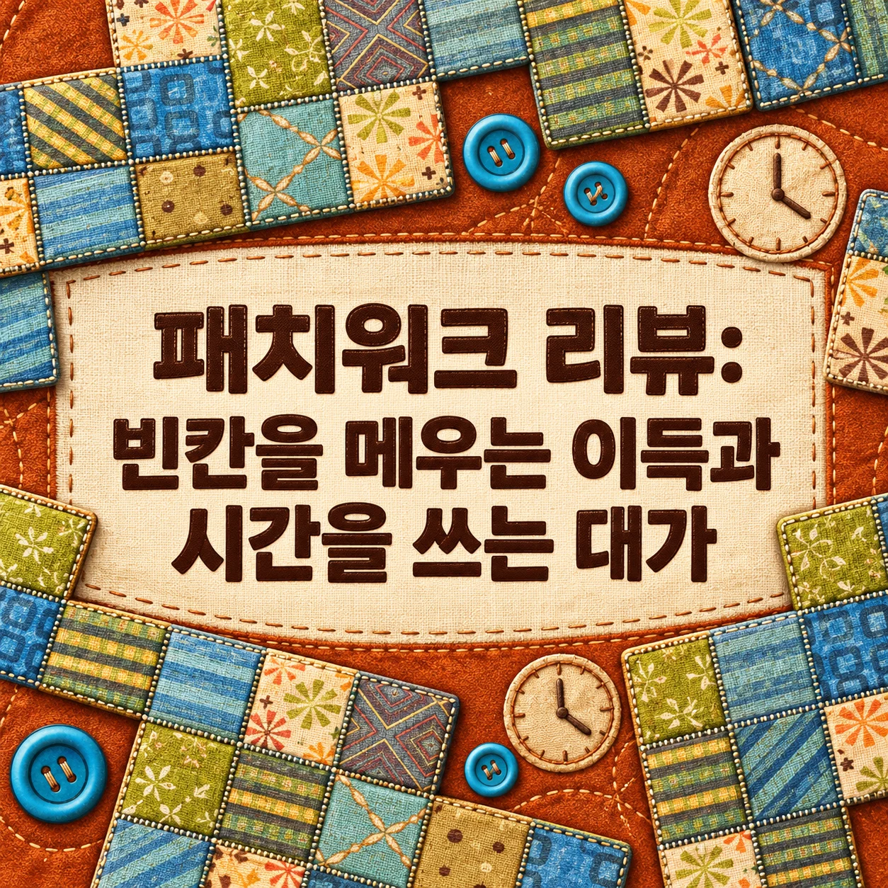 패치워크 리뷰: 빈칸을 메우는 이득과 시간을 쓰는 대가