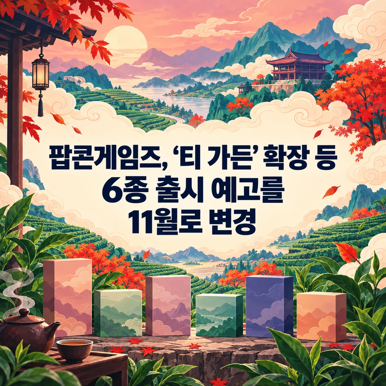 팝콘게임즈, ‘티 가든’ 확장 등 6종 출시 예고를 11월로 변경