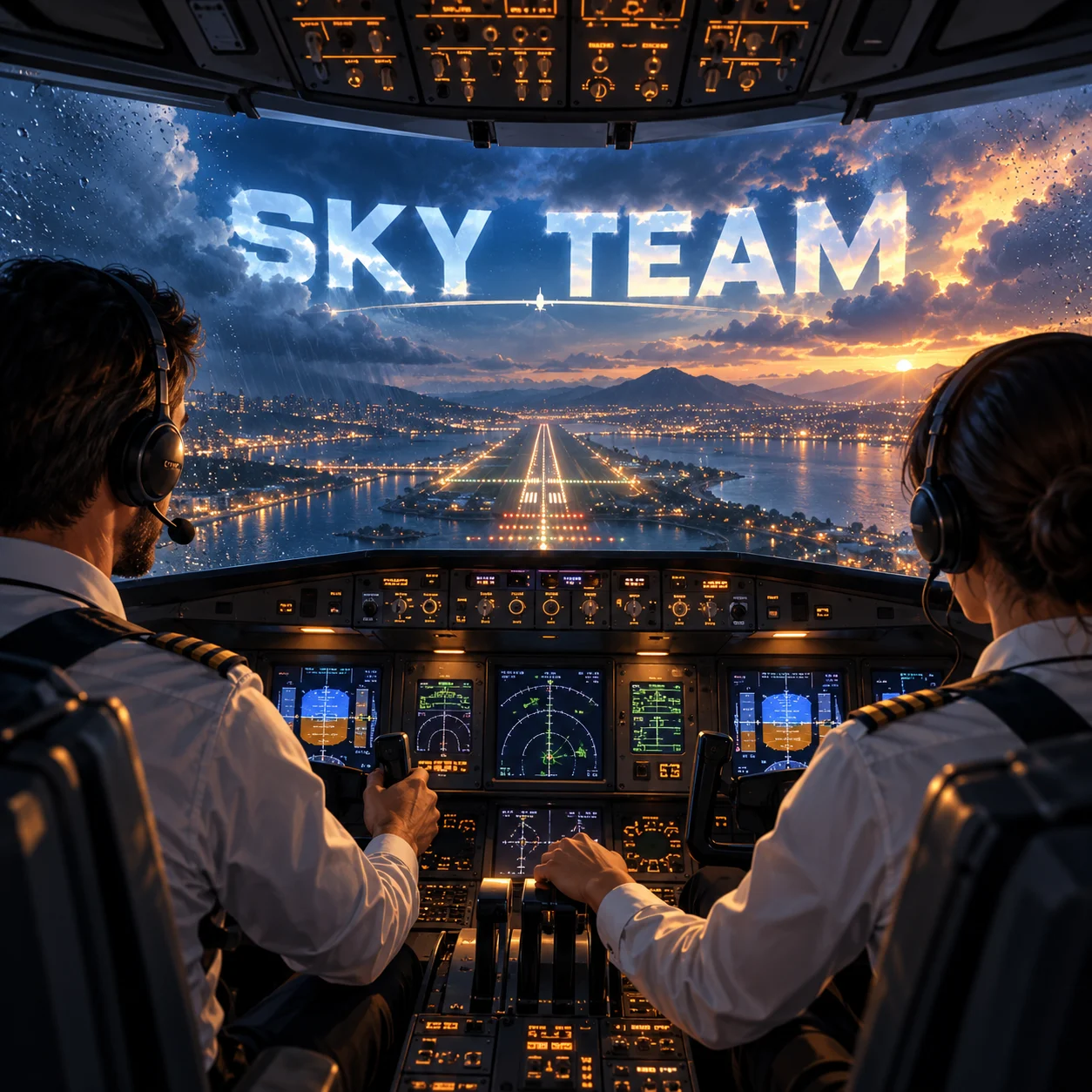 Sky Team 영문 원제 포함 게임 콘셉트 표지