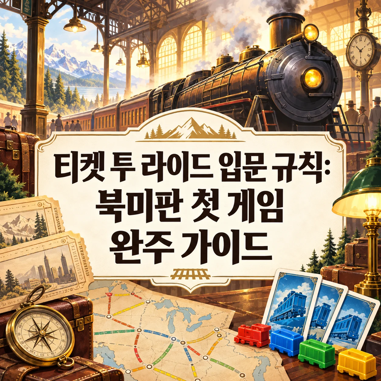 티켓 투 라이드 입문 규칙: 북미판 첫 게임 완주 가이드