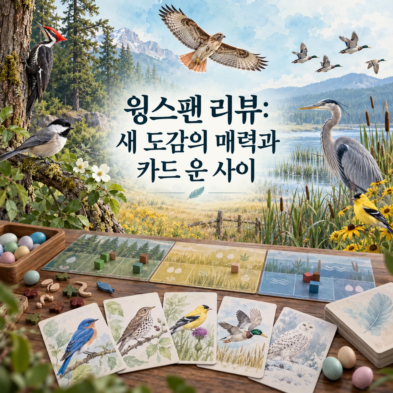 윙스팬 리뷰: 새 도감의 매력과 카드 운 사이